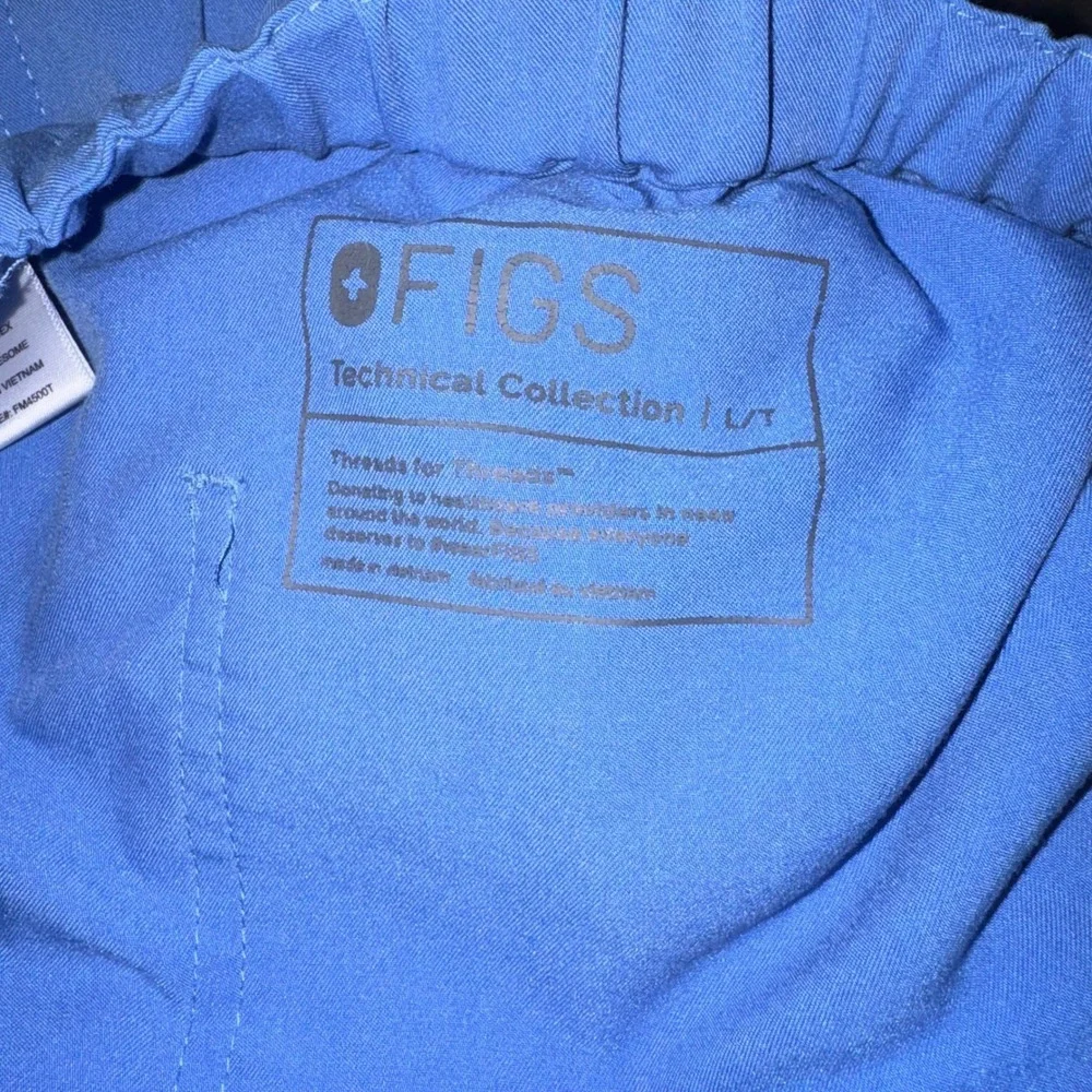 FIGS Pisco‎ Scrub Pants Mens Large Tall Blue FIONx Medical Scrubs FM4500T